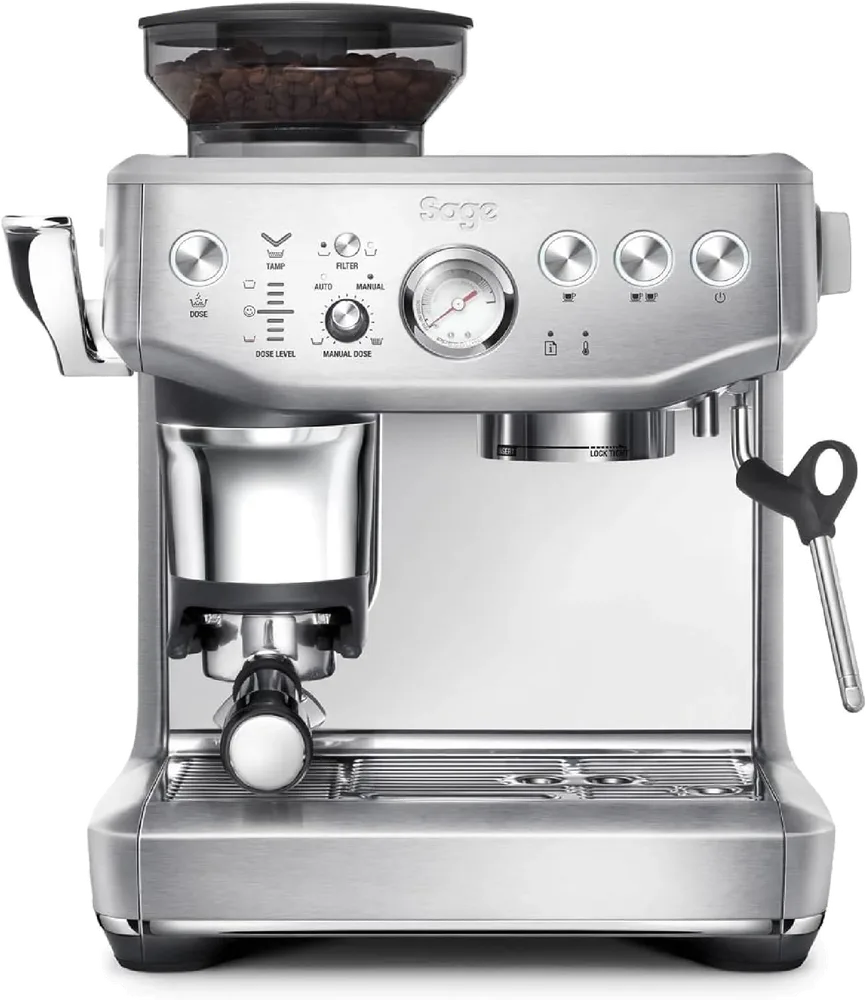 Cafetera espresso Sage Barista Express Impress, molinillo de 25 ajustes y prensado asistido