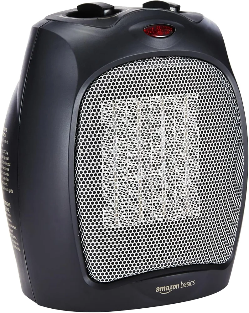 Calefactor Amazon Basics cerámico 1800 W con termostato