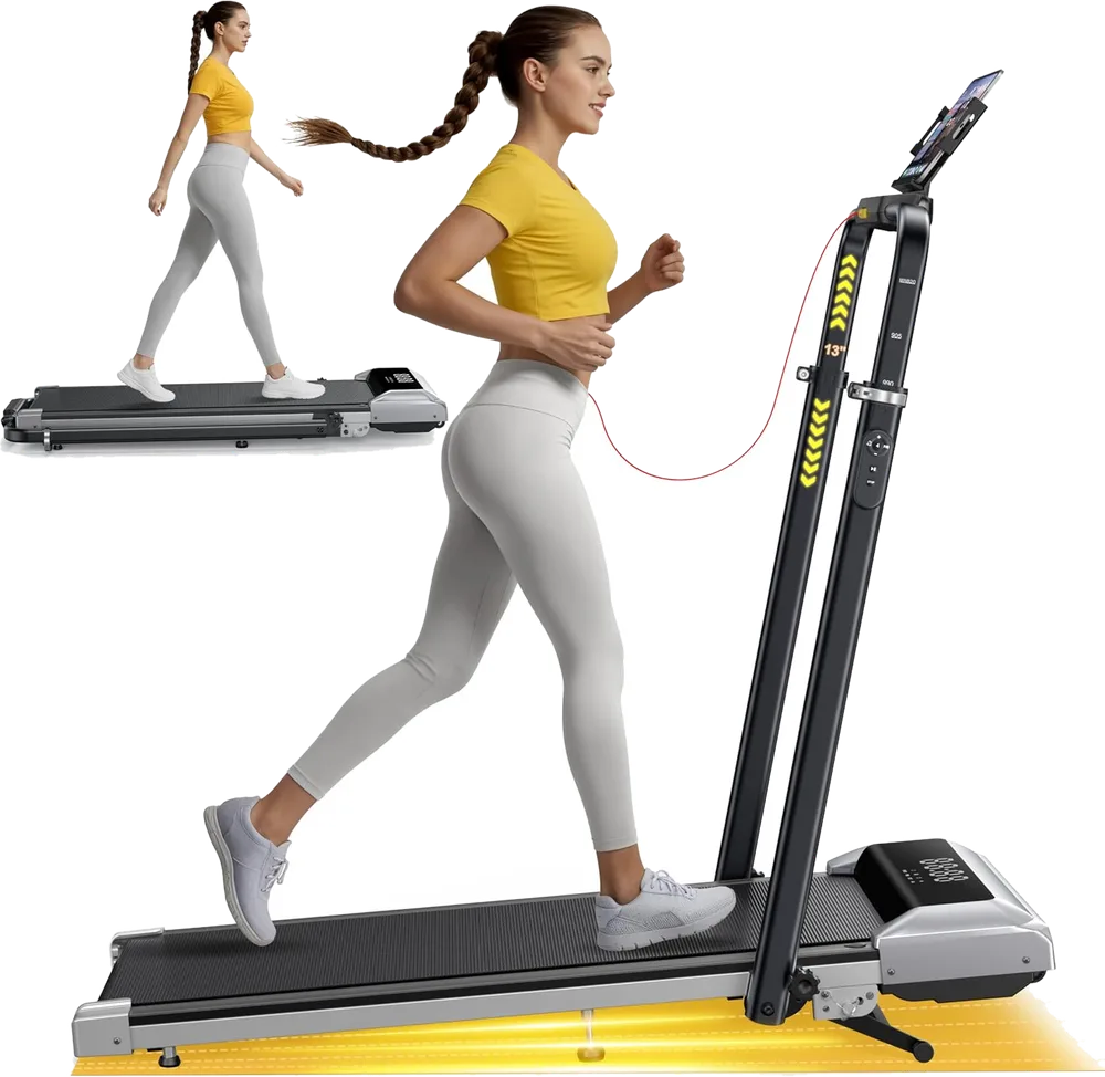 Cinta de correr plegable 6 en 1 con 12% de inclinación