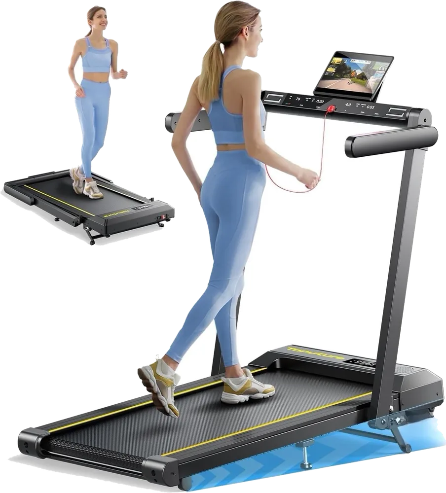 Cinta de correr plegable 6 en 1 con sensor de pulso