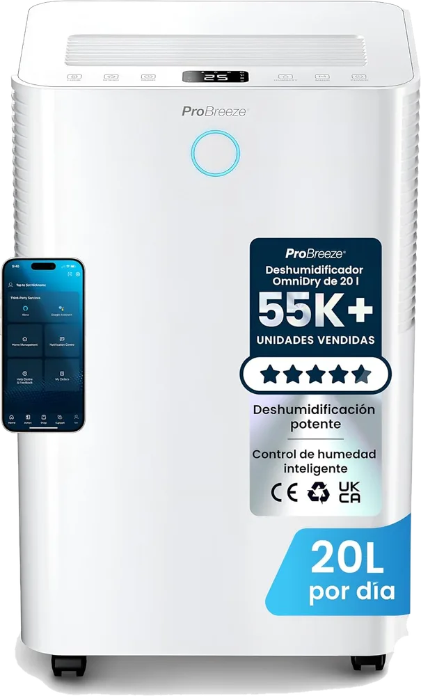 Deshumidificador Pro Breeze OmniDry 20 L/día WiFi