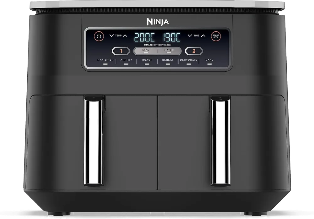 Freidora de aire Ninja Foodi Dual Zone AF300EU, 7,6 L (dos cestas de 3,8 L)