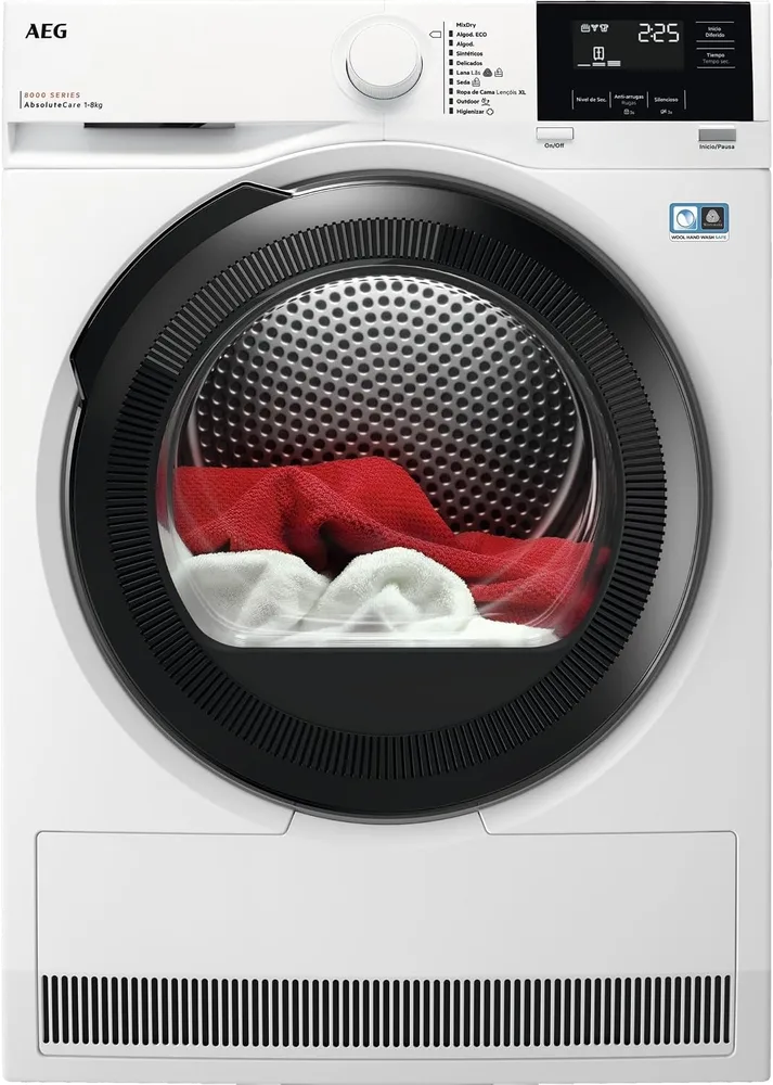 Secadora AEG Serie 8000 TR818A4OB, 8 kg, bomba de calor, clase C