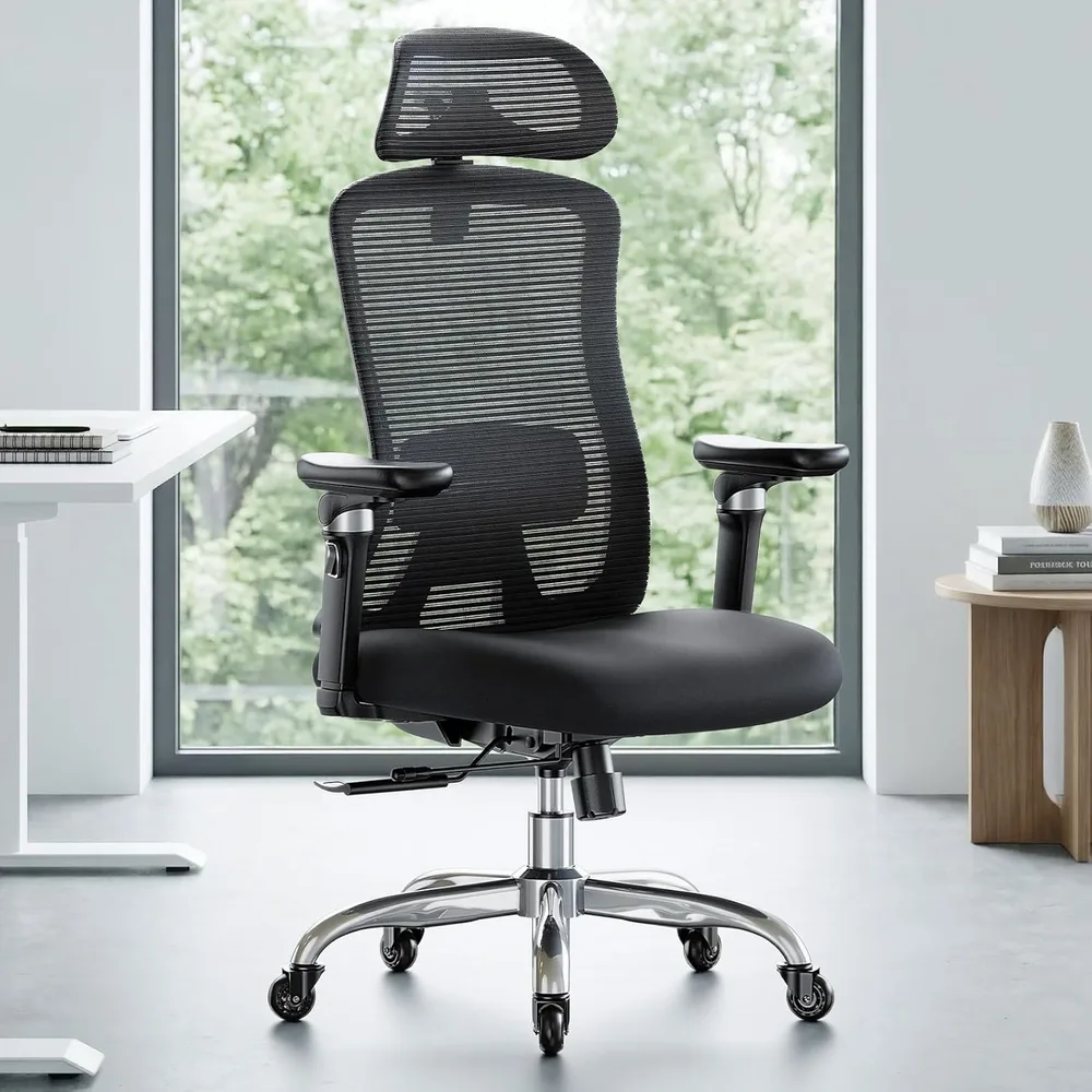 Silla ergonómica MARSAIL con reposacabezas y reposabrazos 6D